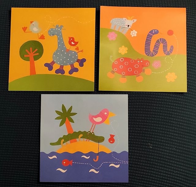 3 láminas infantiles IKEA - Animales