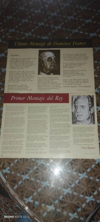 Documentos históricos Franco y Rey