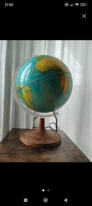Globo terráqueo vintage años 80