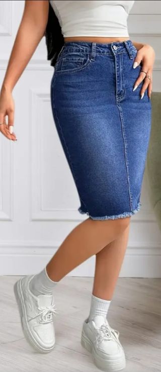 Falda vaquera azul