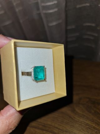 Anillo plata turmalina Paraíba