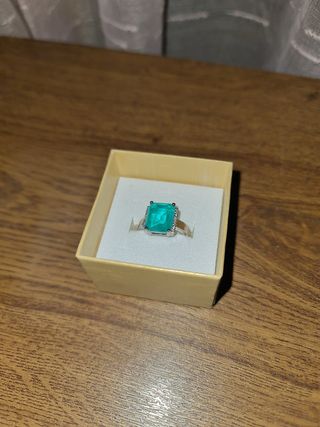 Anillo plata turmalina Paraíba