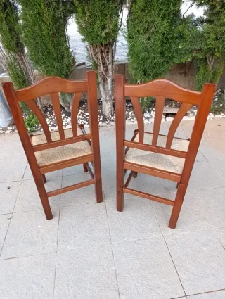 Sillas Castellanas - Madera y mimbre como nuevas!