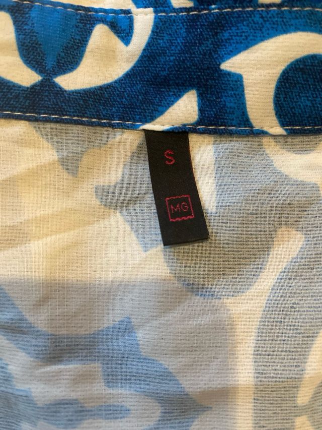 Vestido Morango Azul y Blanco - Talla S