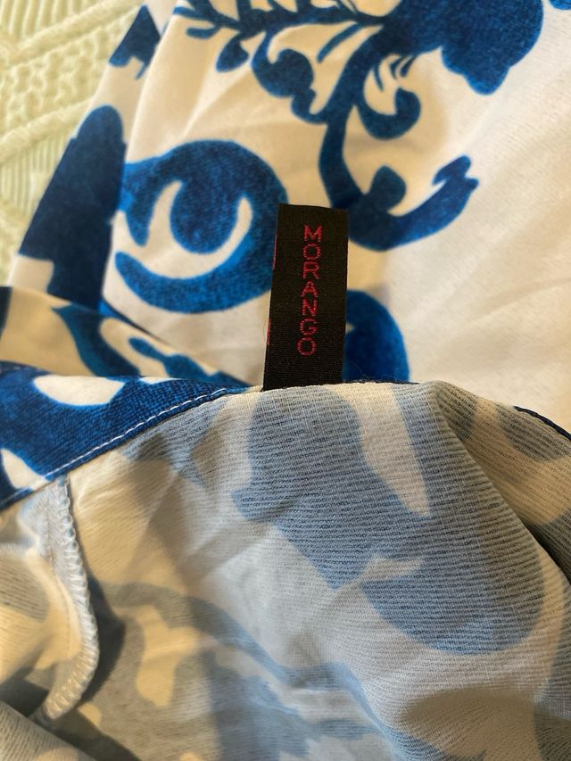 Vestido Morango Azul y Blanco - Talla S