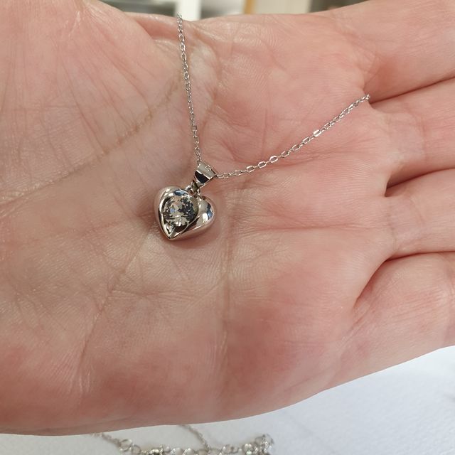 Colgante ORO BLANCO CORAZÓN