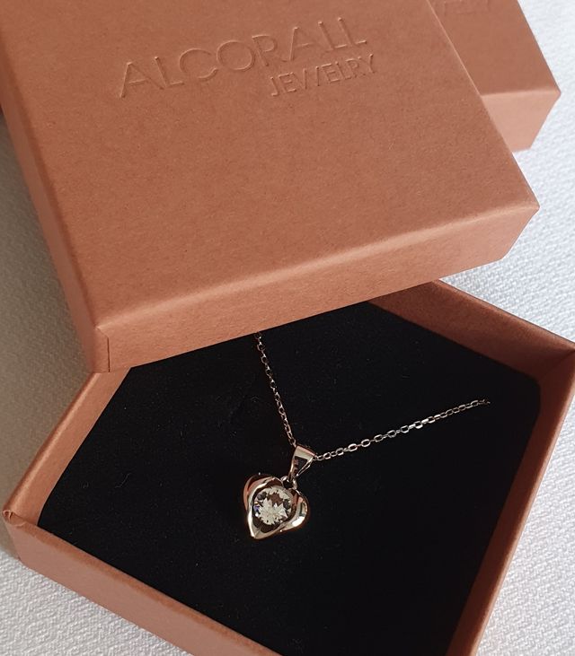 Colgante ORO BLANCO CORAZÓN