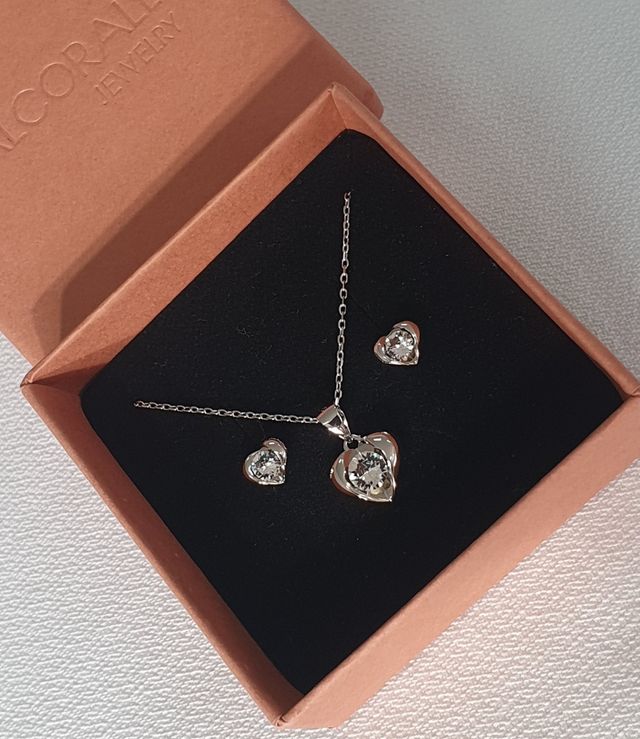 Colgante ORO BLANCO CORAZÓN