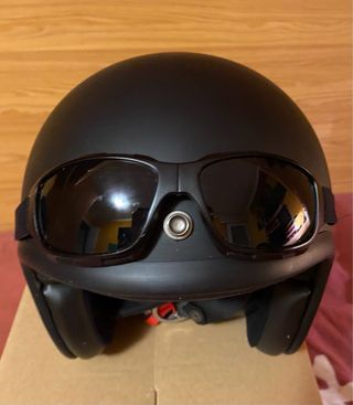 Casco DMD Moto Vintage Negro Mate (S)