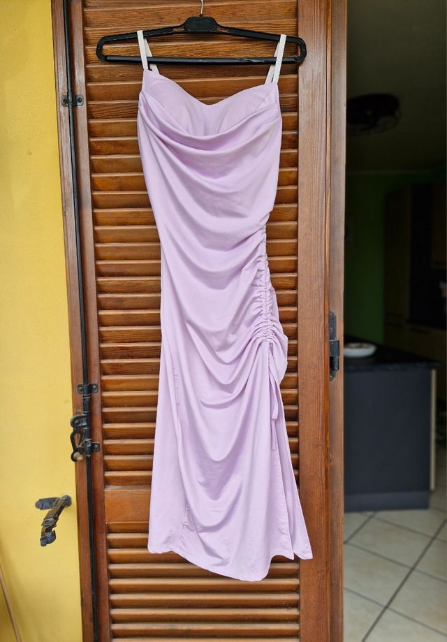 Vestito lungo lilla, tg XS