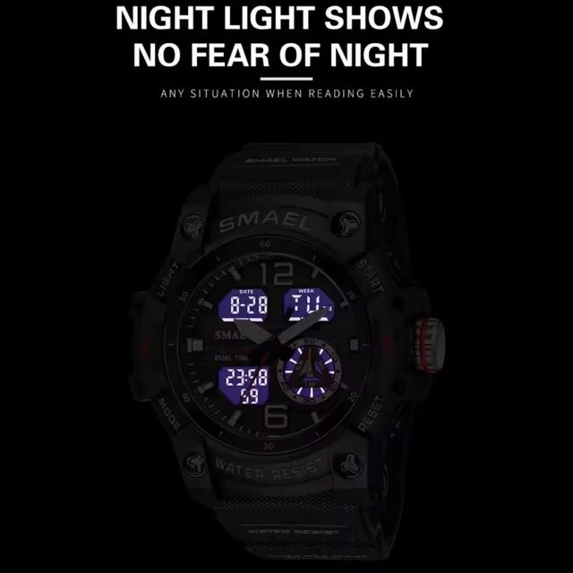 Reloj Militar Dual Display, Antishock, Antirayones