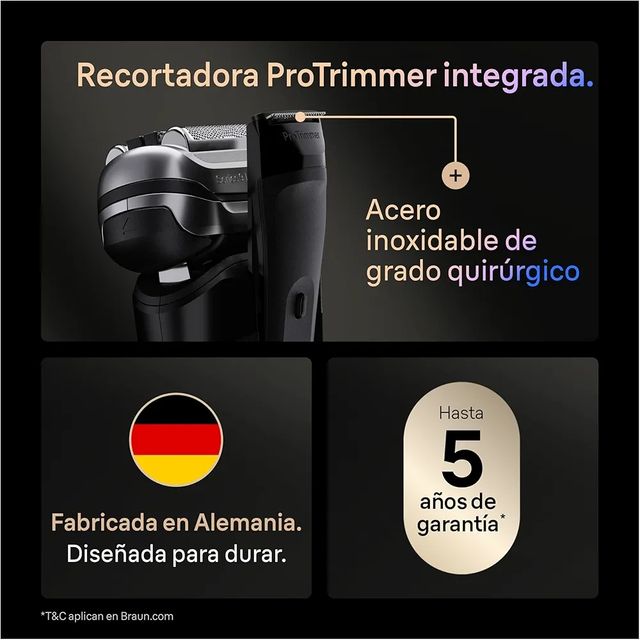 Afeitadora Braun Series 9 PRO+ Negra