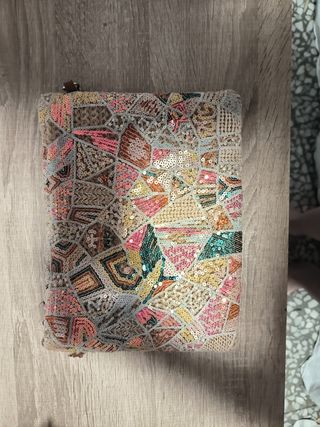 Bolso de mano multicolor
