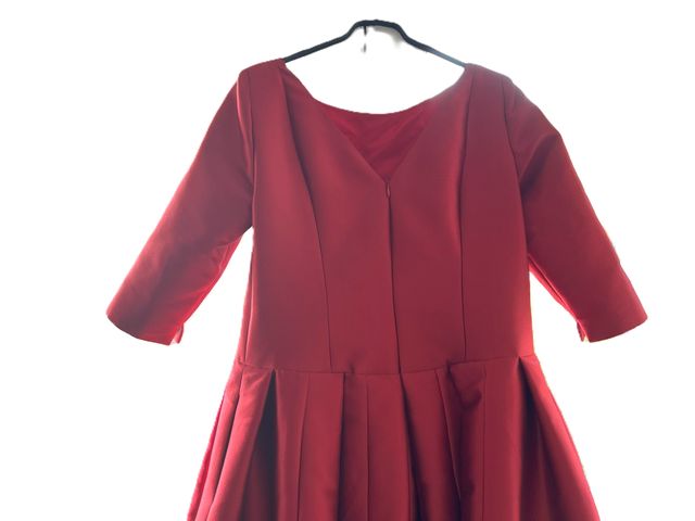 Vestido Madrina Mikado seda Rojo