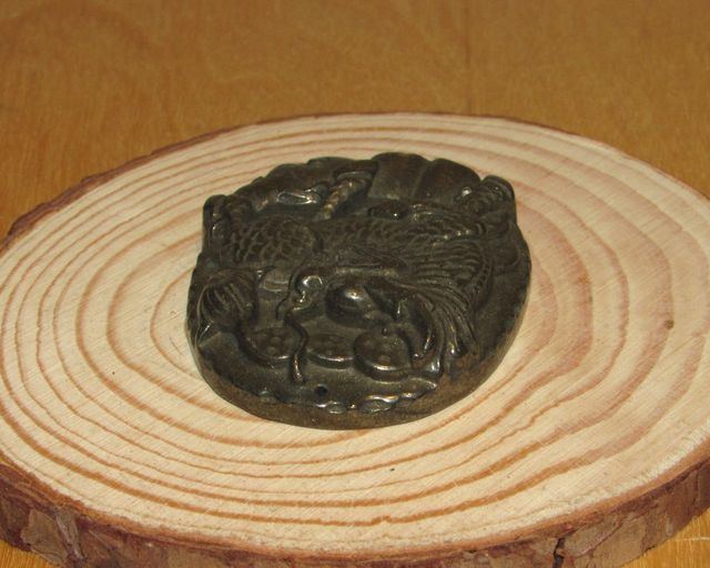 Colgante oriental pirita león kilin foo fu china