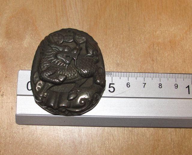 Colgante oriental pirita león kilin foo fu china