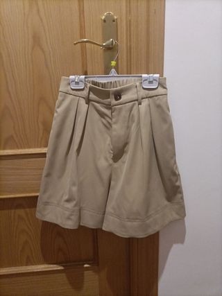Shorts beige mujer talla S