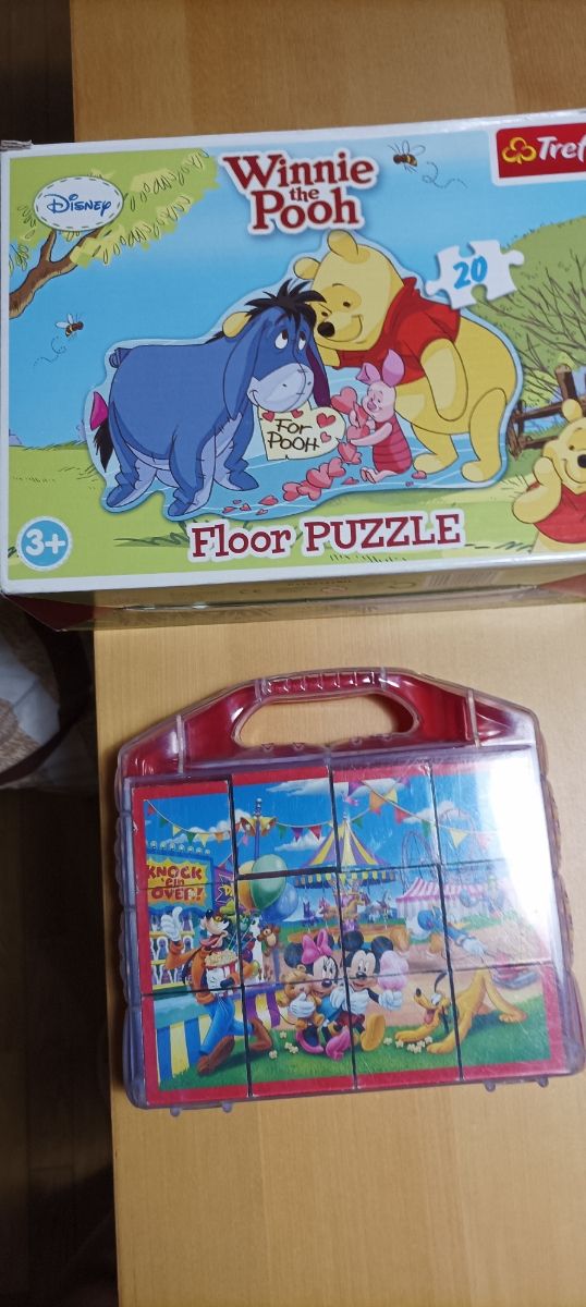 Quebra-cabeça do Ursinho Pooh+ Quebra-cabeça do Mickey Mouse