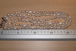 Collar gargantilla choker triple perlas barrocas