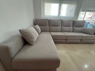 Sofá chaise longue gris - como nuevo