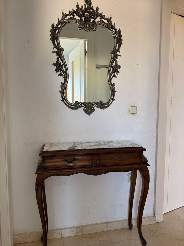 Espejo vintage plateado