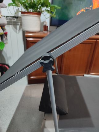 Tumbona playa gris plegable