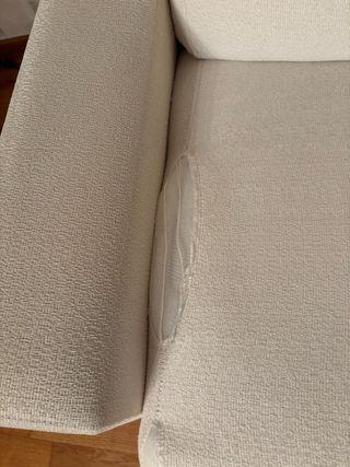 Sofá blanco 3 plazas y sillón