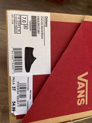 Zapatillas Vans Doheny negras talla 37