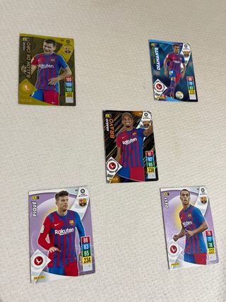 5 Cromos FC Barcelona - Piqué, Pedri...