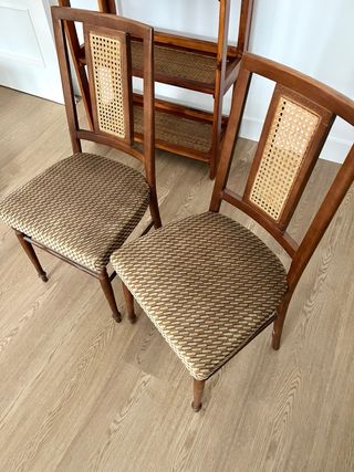 2 Sillas comedor madera rústicas