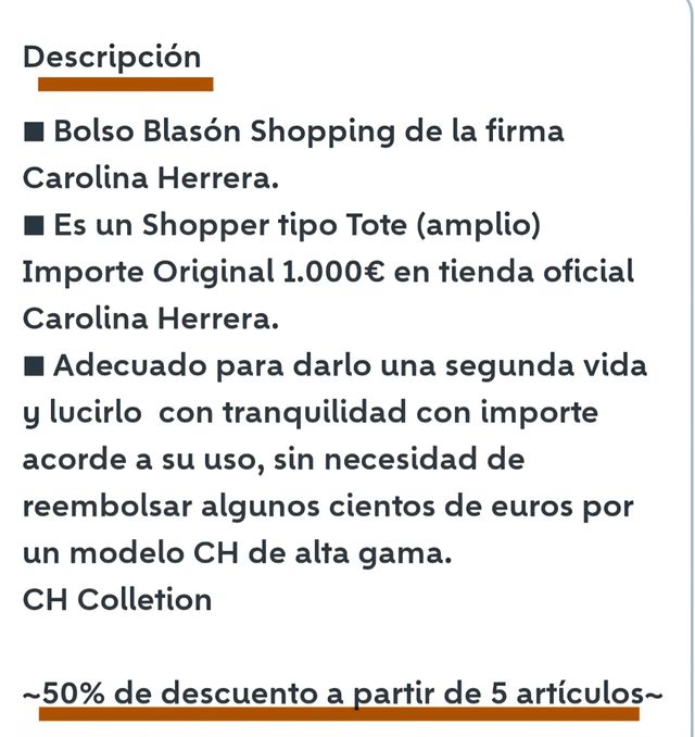 CAROLINA HERRERA Blasone Shopping