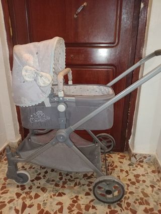 Carrito Muñecas martin- Gris con dos lazos lateral