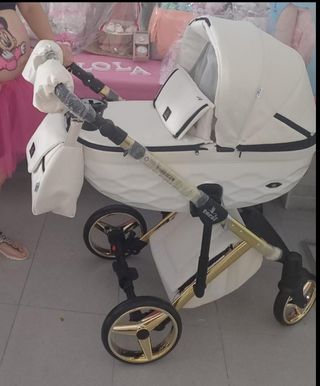 Carro Bebé Chantal Blanco Dorado