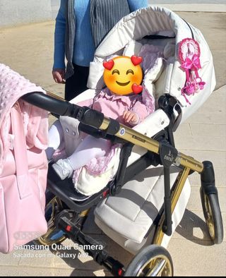 Carro Bebé Chantal Blanco Dorado