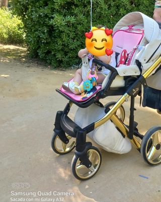 Carro Bebé Chantal Blanco Dorado