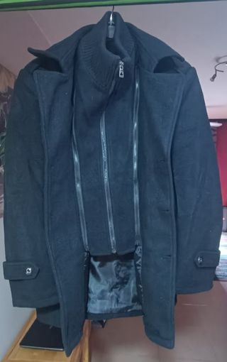 Abrigo negro hombre
