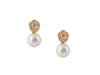pendientes oro 18k con piedra con circonita