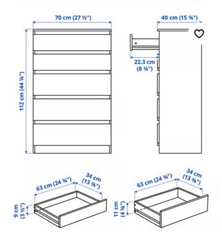Cajonera IKEA 5 cajones