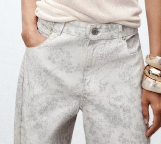 Jeans rectos grises|blancos