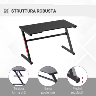 Scrivania Gaming Moderna per Camera o Ufficio con 