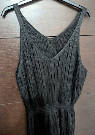 Vestido negro de punto