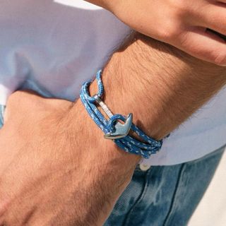 Pulsera ancla náutica unisex x2