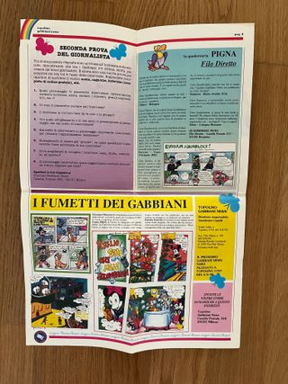 Topolino Gabbiani News n. 7 1990 Inserto 