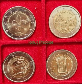 4 monete 2 euro commemorative