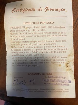 Polentina elettrica automatica - OVBC