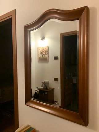 Specchiera legno marrone - Specchio elegante