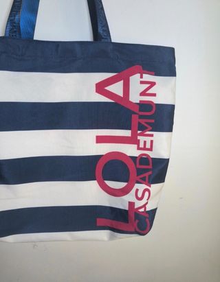 Bolsa CasaDemunt rayas azul marino