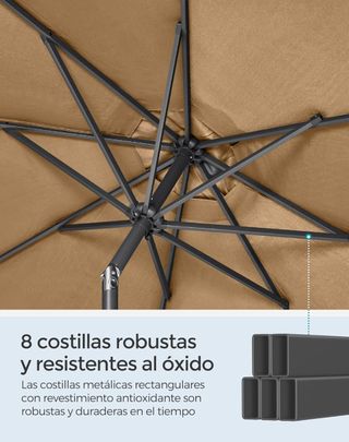 Sombrilla de jardín de 300cm - Songmics