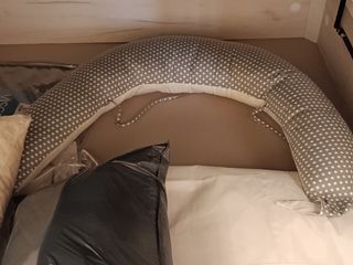 Almohada lactancia bebé - puntos grises