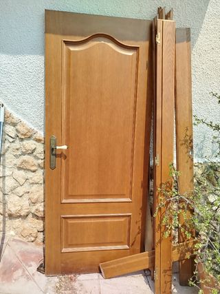 Puerta madera maciza - 80cm de paso